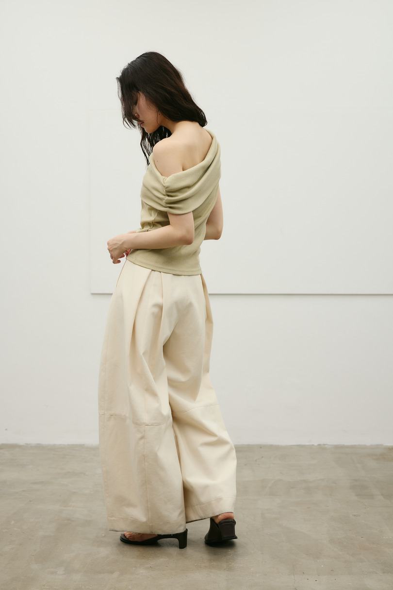 ギャザーオフショルトップ 詳細画像 L/GRN 4