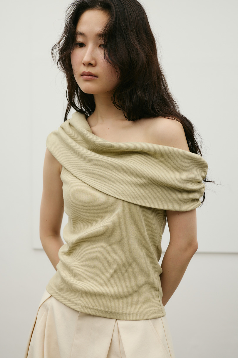 ギャザーオフショルトップ 詳細画像 L/GRN 5