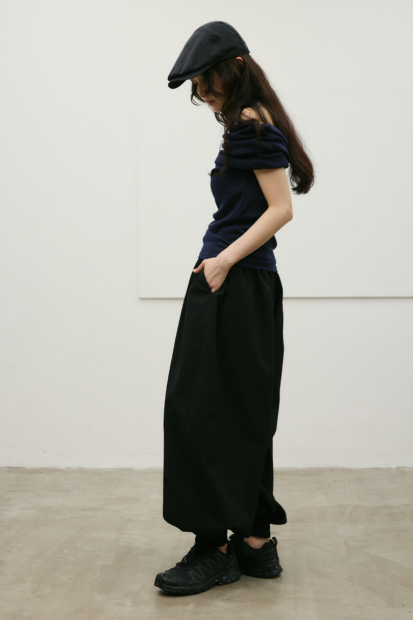 ギャザーオフショルトップ 詳細画像 NVY 3