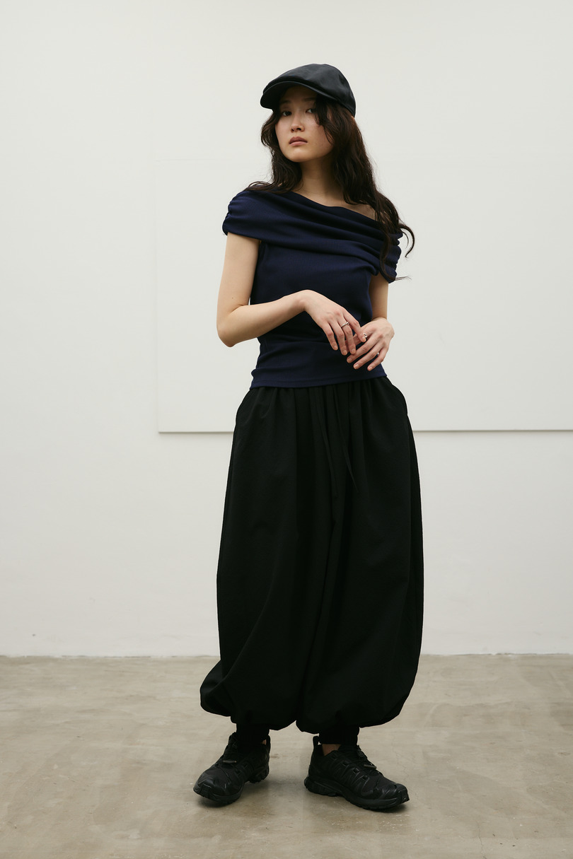 ギャザーオフショルトップ 詳細画像 NVY 4