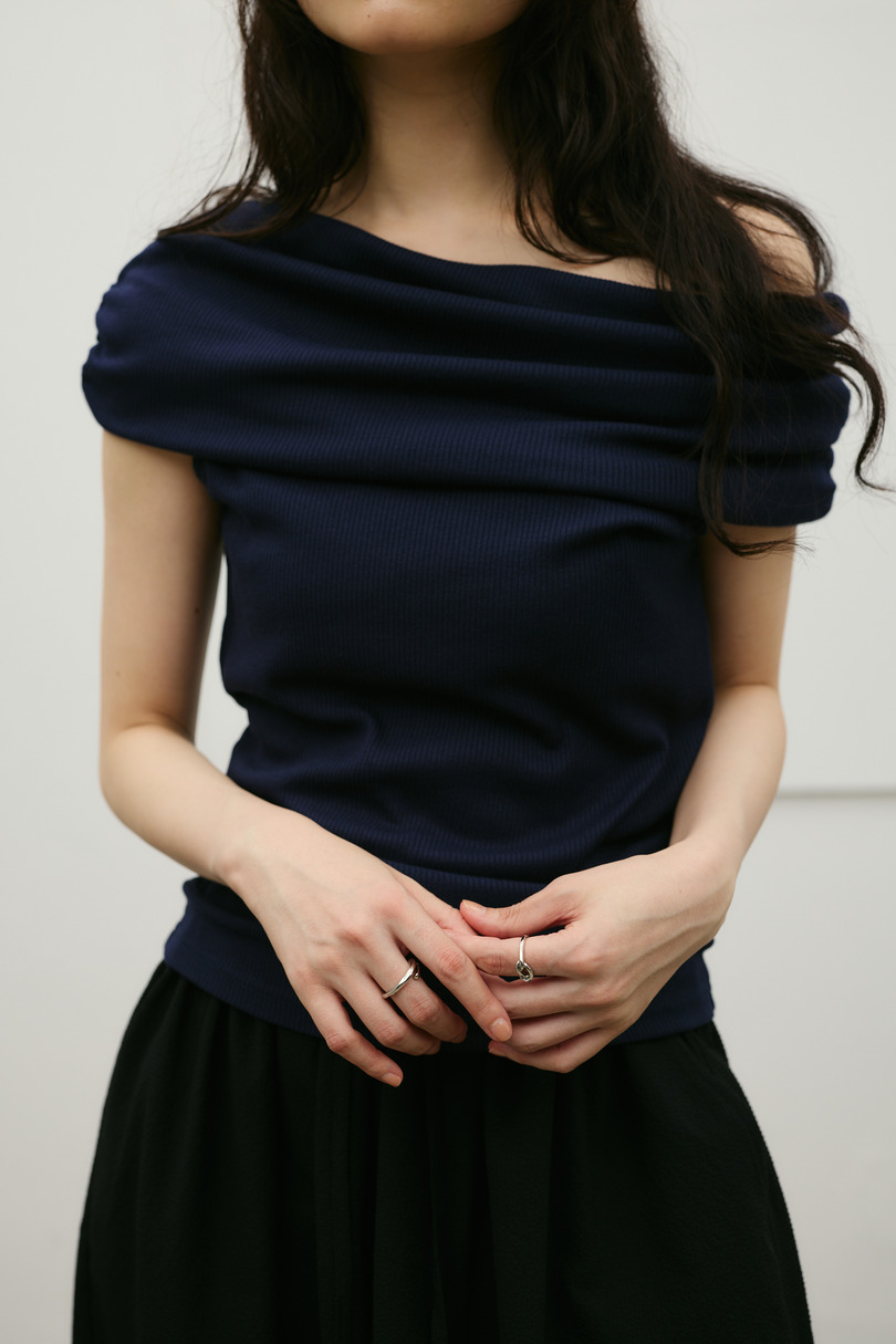 ギャザーオフショルトップ 詳細画像 NVY 8