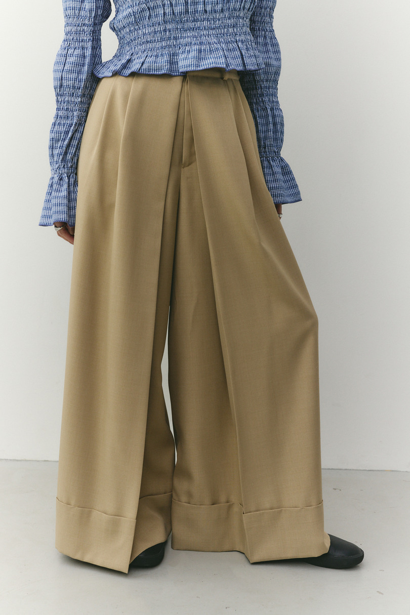 ディープタックワイドパンツ 詳細画像 BEG 4