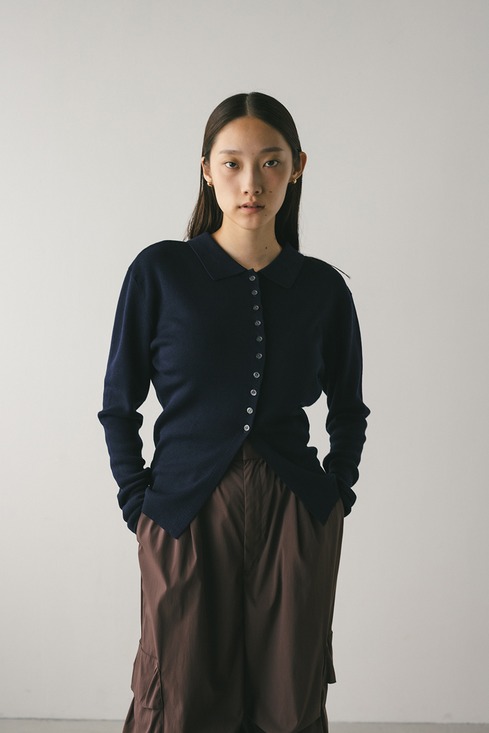 みきさー2　604040アカシアサイドアクリル 2WAYカラーニットポロ｜STYLEMIXER（スタイルミキサー）公式通販サイト