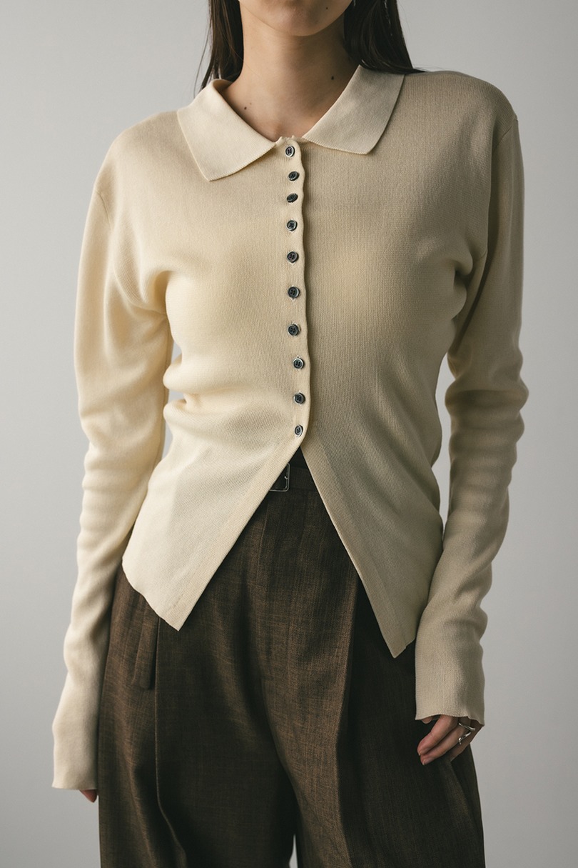 2WAYカラーニットポロ 詳細画像 IVOY 3