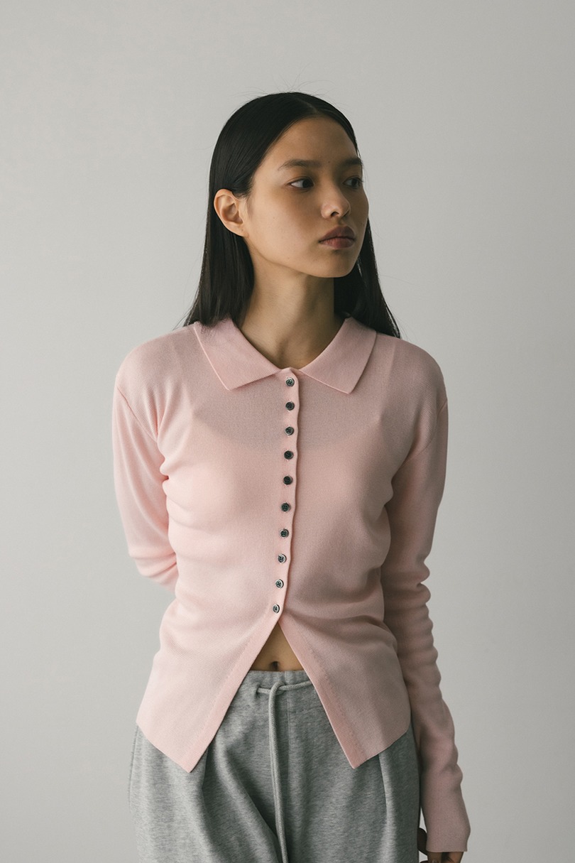 2WAYカラーニットポロ 詳細画像 PNK 3