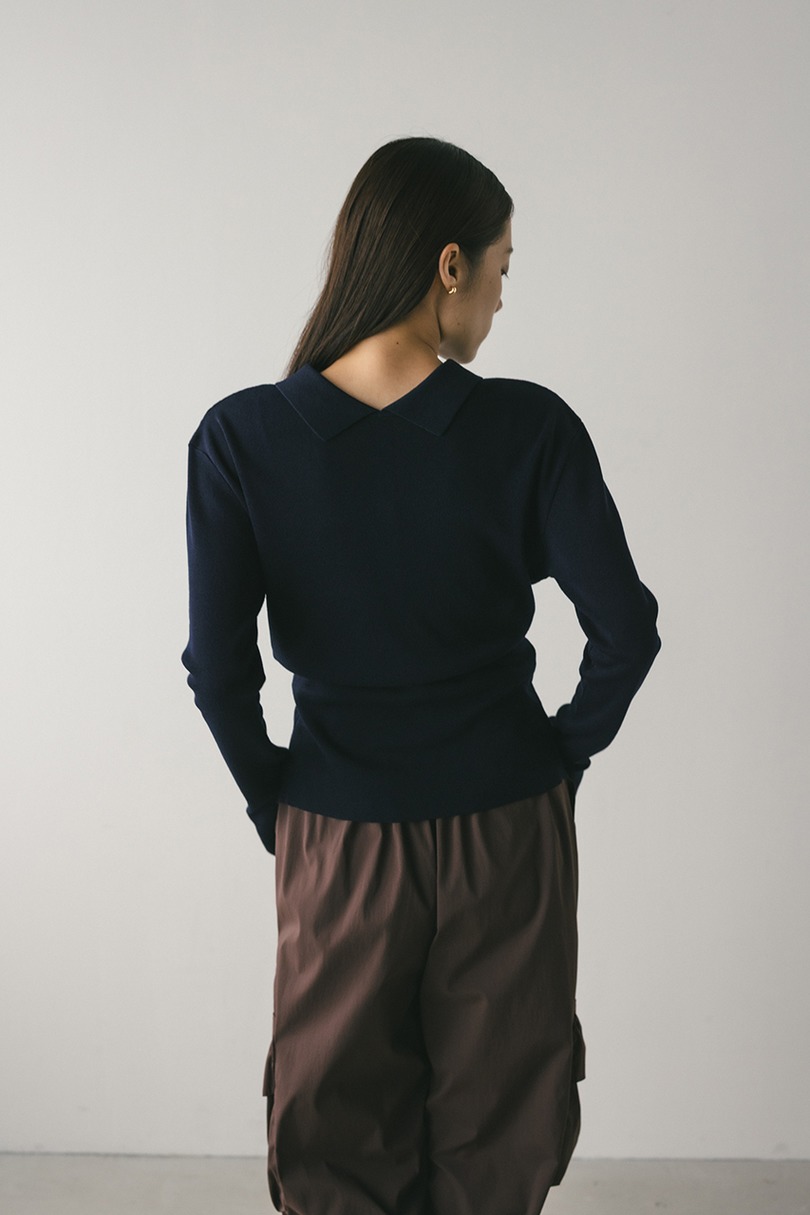 2WAYカラーニットポロ 詳細画像 NVY 10