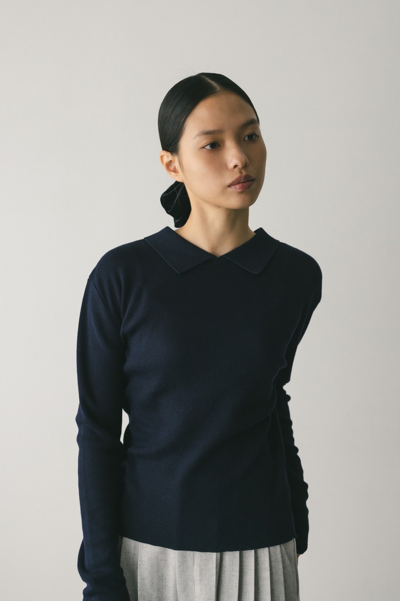 2WAYカラーニットポロ 詳細画像 NVY 3