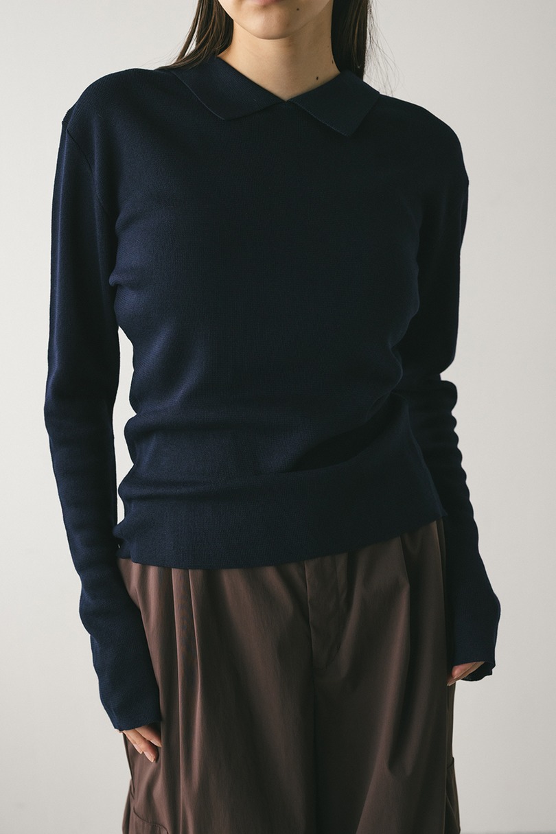 2WAYカラーニットポロ 詳細画像 NVY 7