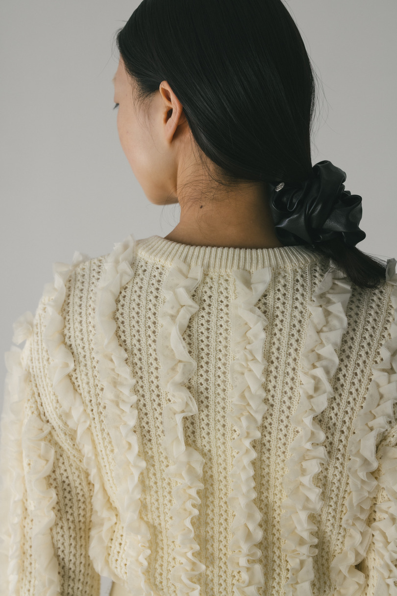 チュールフリルニットカーデ 詳細画像 IVOY 11