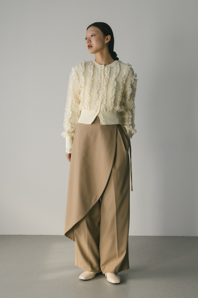 チュールフリルニットカーデ 詳細画像 IVOY 2