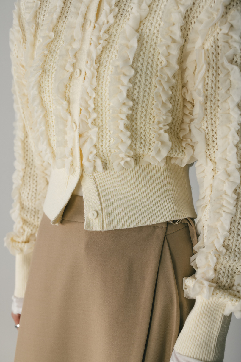 チュールフリルニットカーデ 詳細画像 IVOY 8