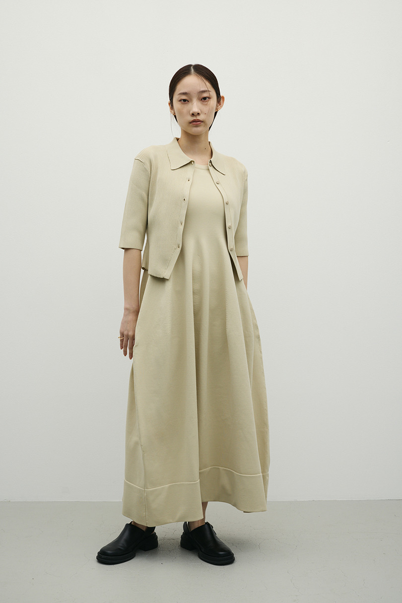 2ピースハーフスリーブポロニットワンピース 詳細画像 BEG 6