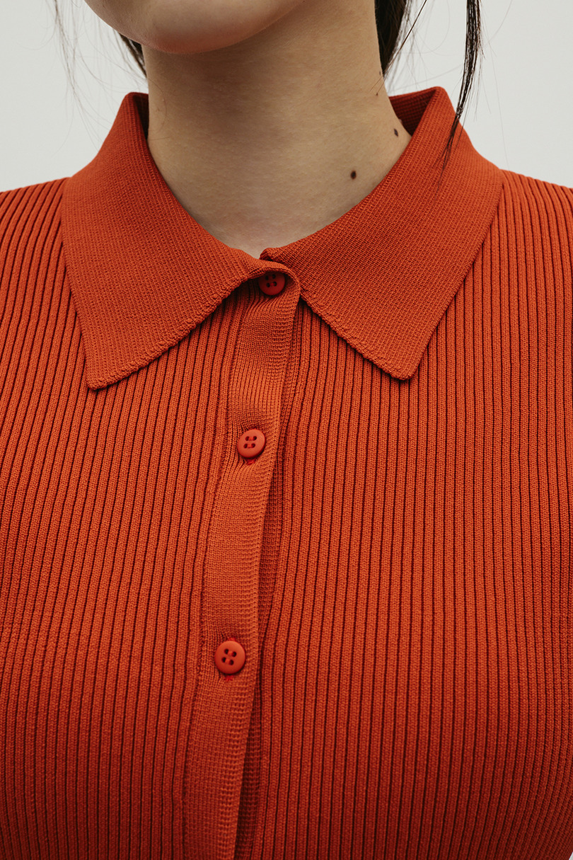 2ピースハーフスリーブポロニットワンピース 詳細画像 ORG 11