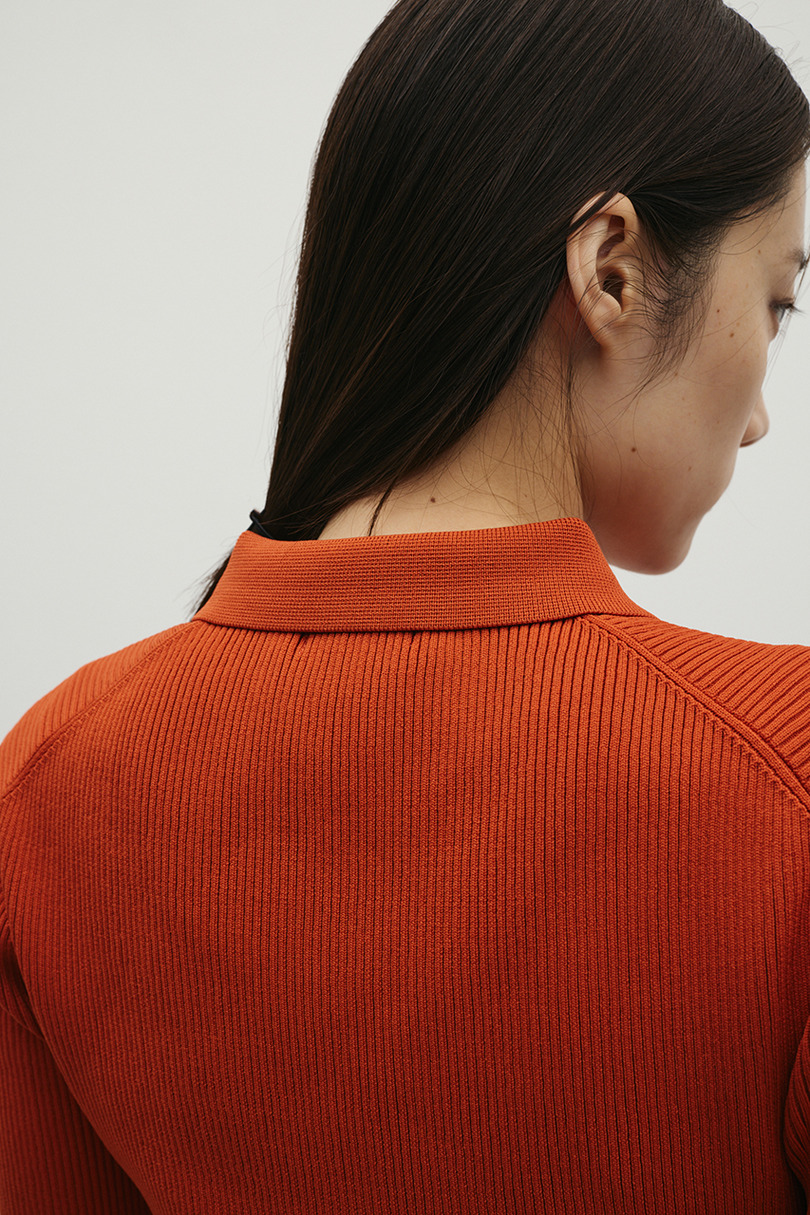 2ピースハーフスリーブポロニットワンピース 詳細画像 ORG 16