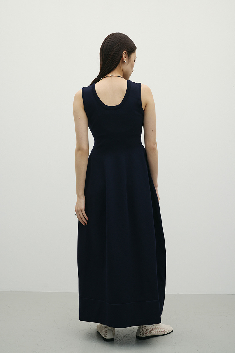 2ピースハーフスリーブポロニットワンピース 詳細画像 NVY 9