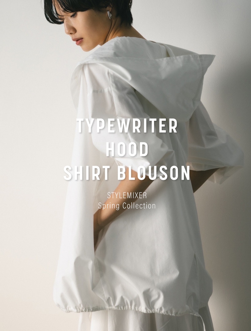 Typewriter hood shirts blouson