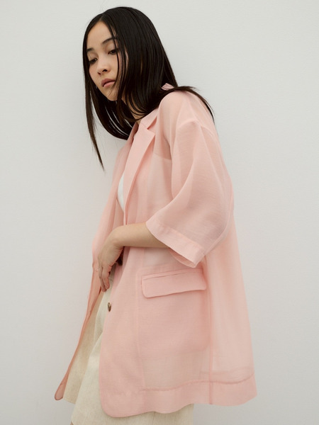 ハーフスリーブシアーテーラージャケット