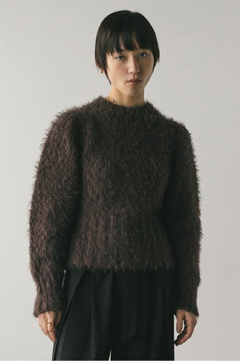 パワショルスラブシャギーニット